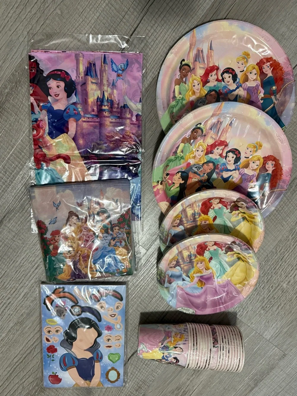 Disney Princess Pink Party Tableware Pack